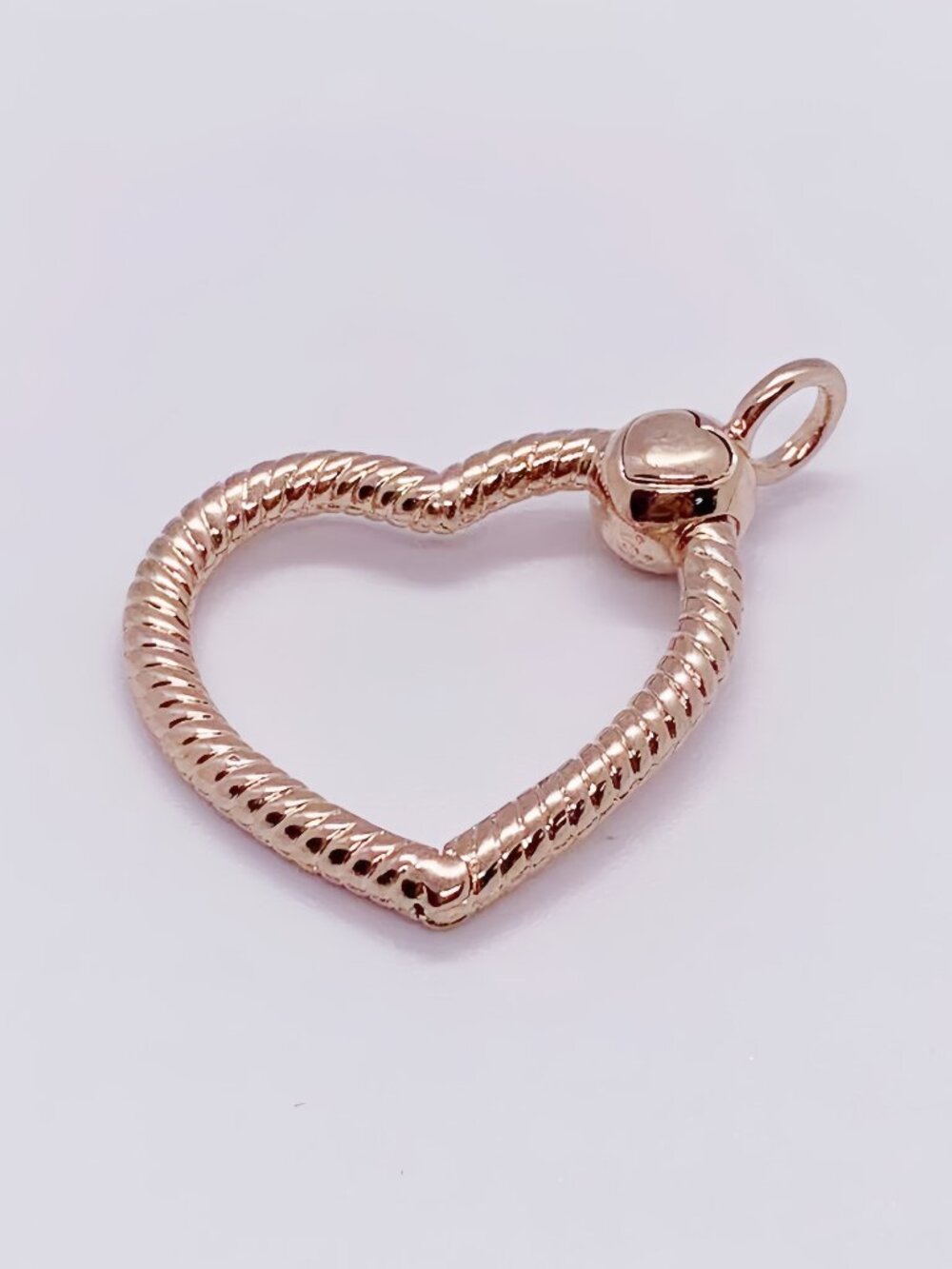 Pandora Moments Heart Charm Pendant Rose Gold Plated, Pandora Silver Pendant